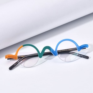 Half Rim Round Glasses【H0034】