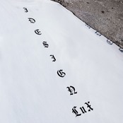 IDESIGN ブラックレターロングスリーブT(White)