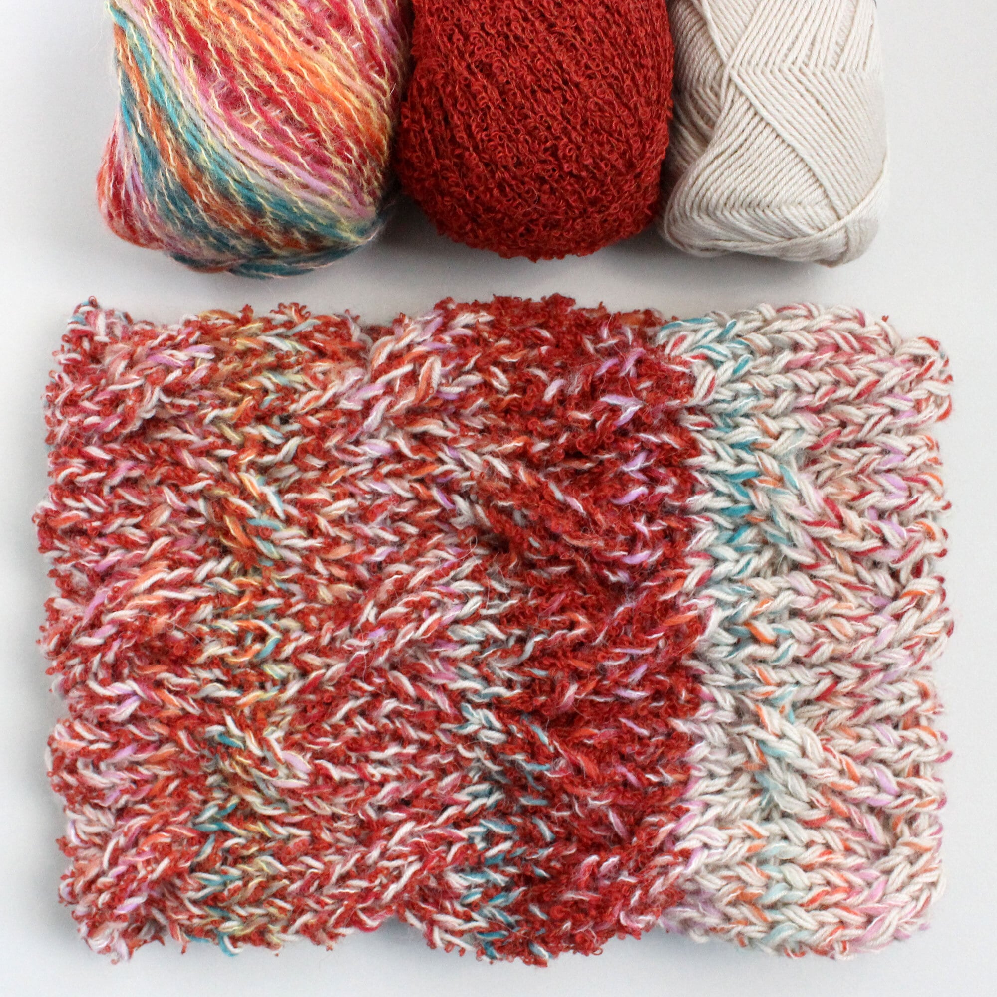 手編みキット】 引き揃えスヌード (glittknit-23) -glitt Knitting Kit