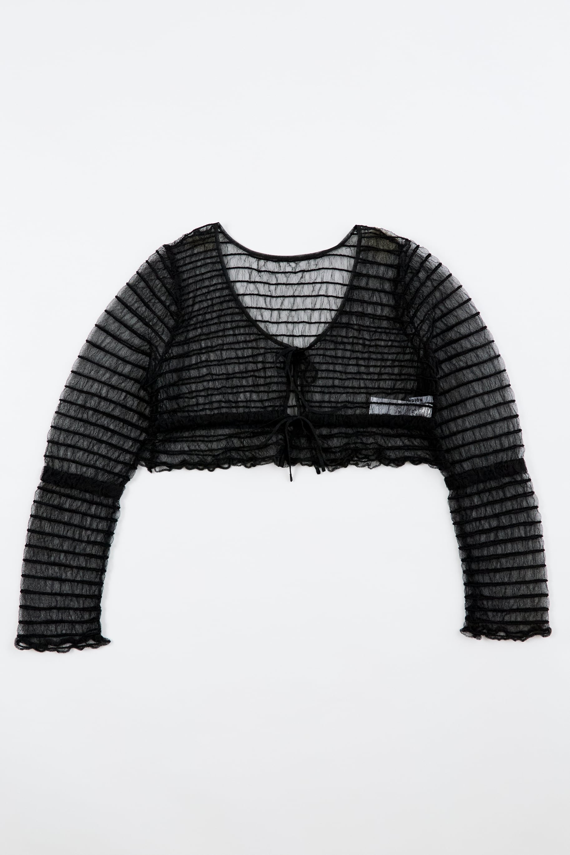 CLEAR WAVING BORDER CARDIGAN 26SSAC-010 BLACK