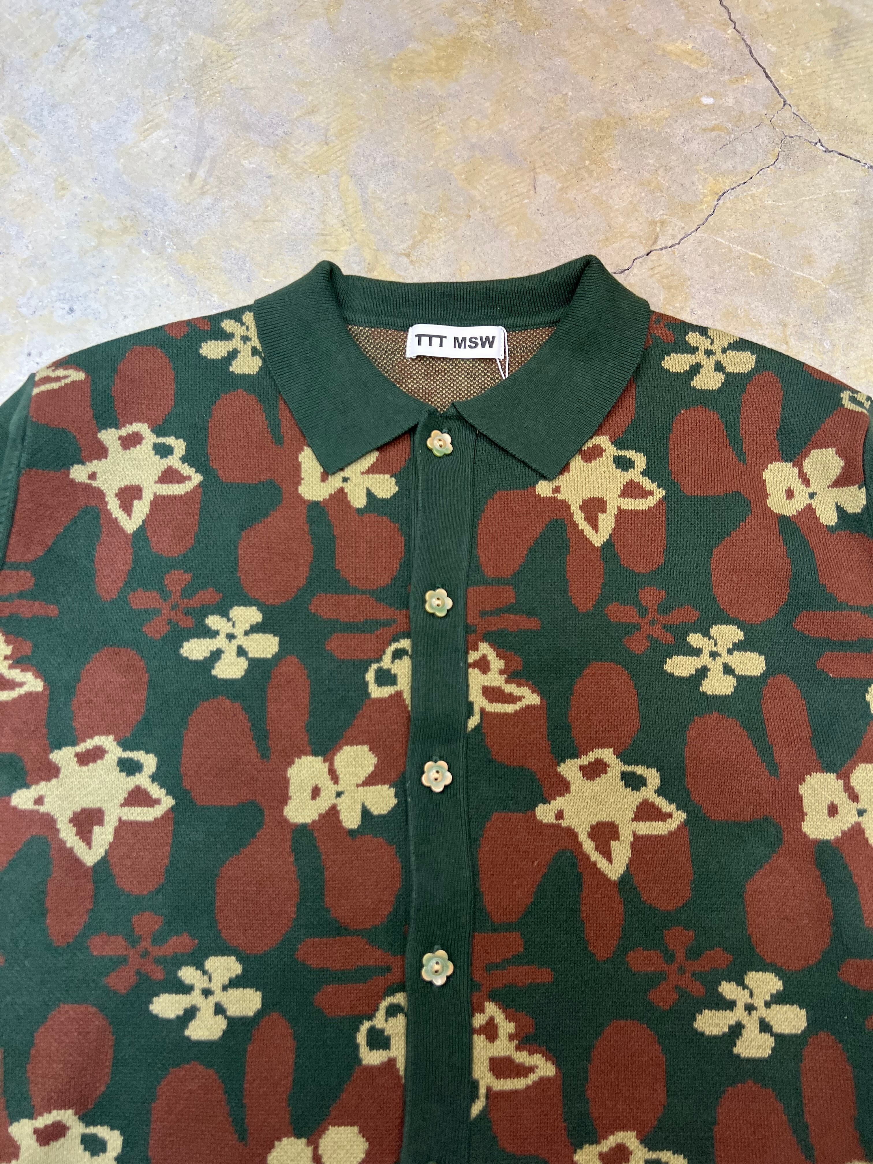 TTT MSW FLOWER camo knit polo