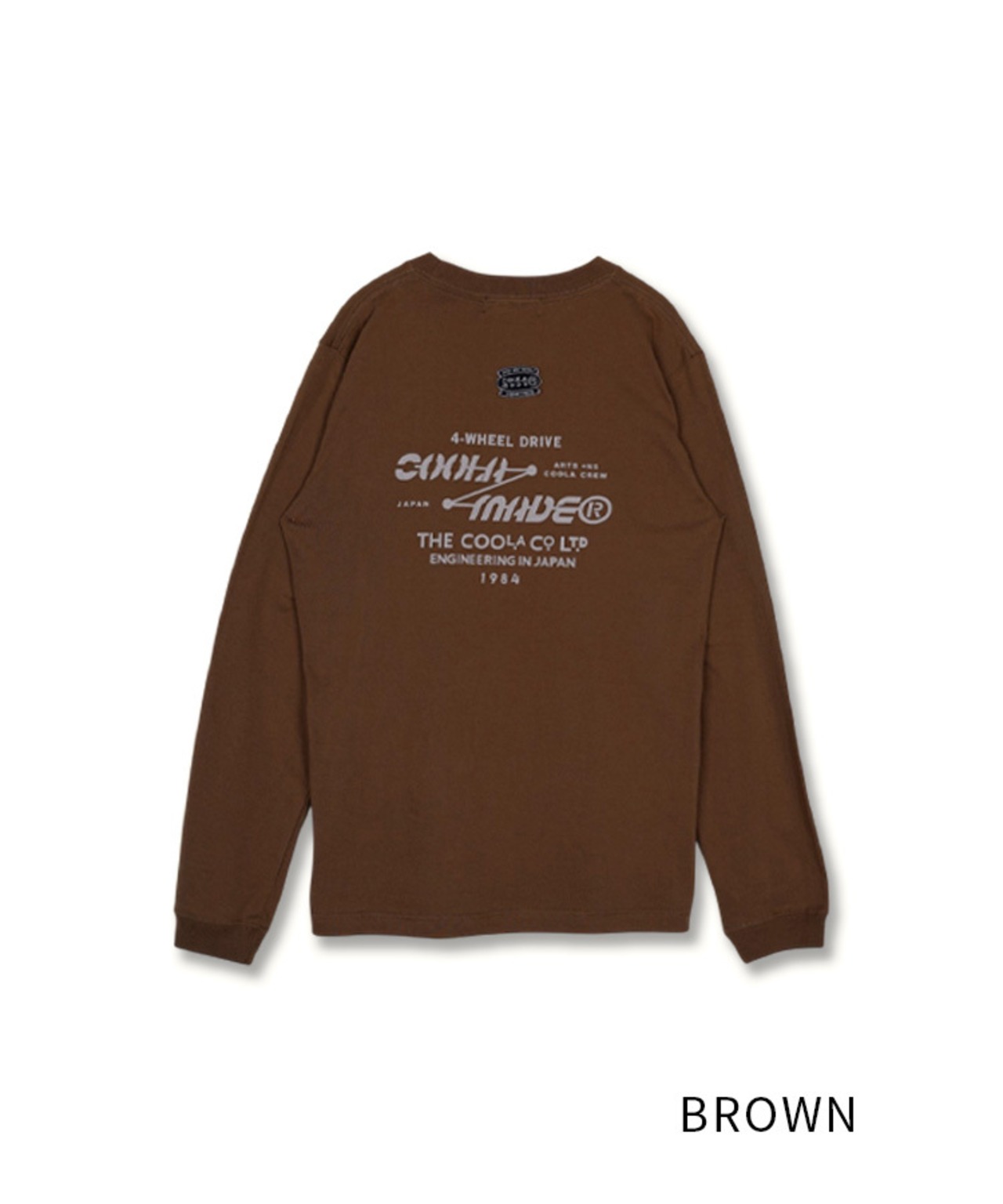 COOLAドライブプリントロングスリーブTシャツ (BROWN)　CQ-49022