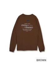 COOLAドライブプリントロングスリーブTシャツ (BROWN)　CQ-49022