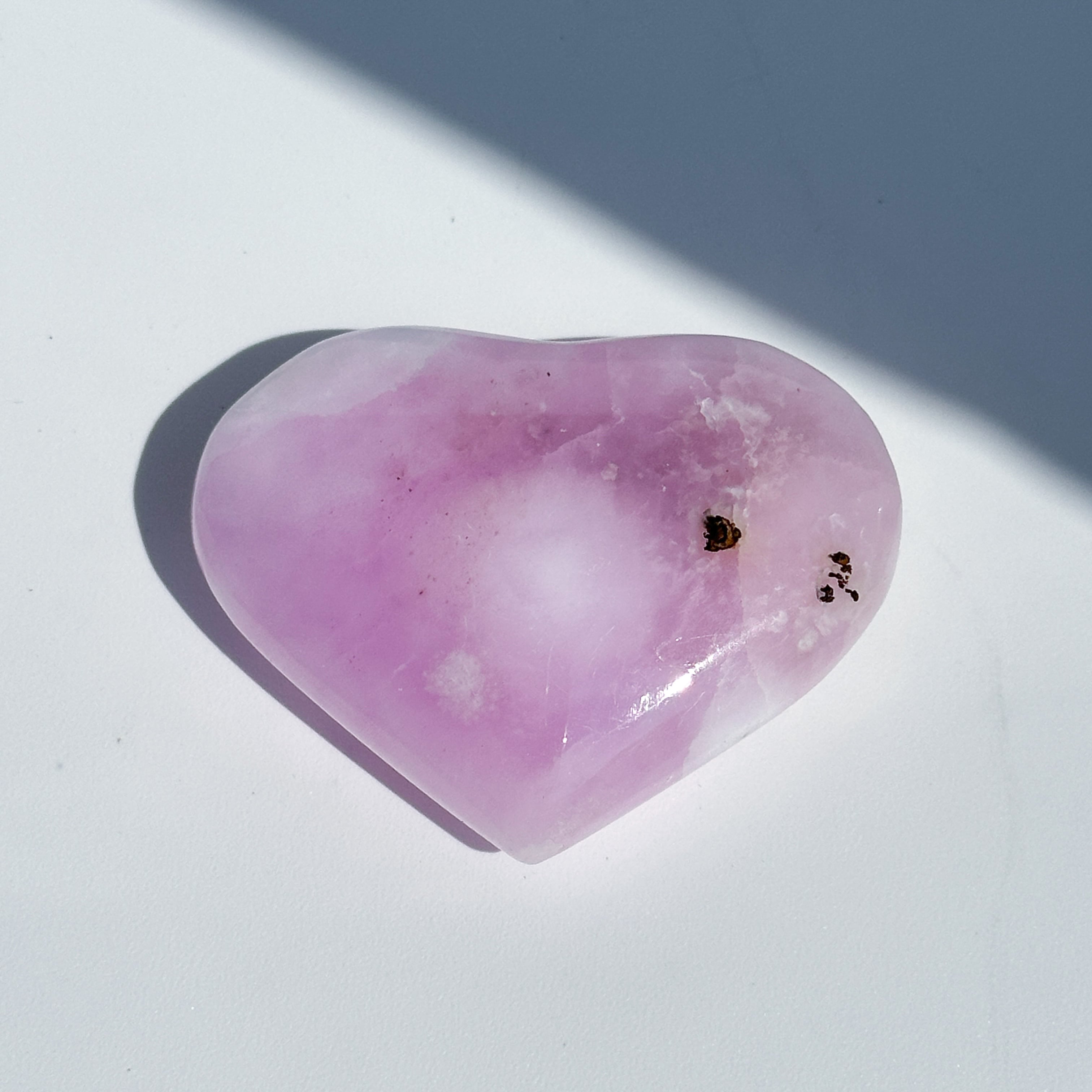 高品質　ピンクアラゴナイト　ハート　天然石　レアストーン　恋愛運 ピンクアラゴナイト ハート55◇Pink Aragonite◇天然石・鉱物