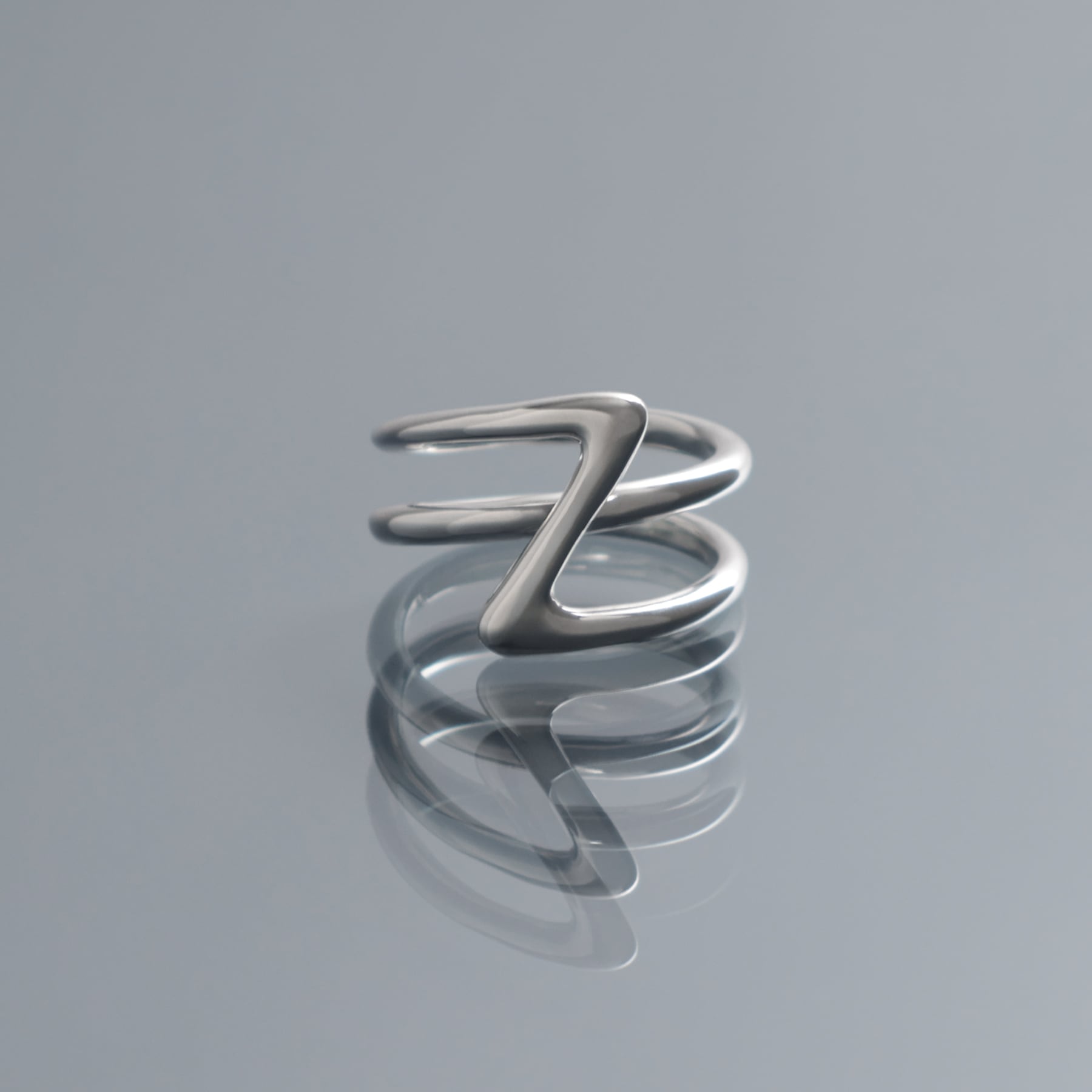 sudden intersecting 3D ring [luslep5] / Y2403CTR5264 | YArKA