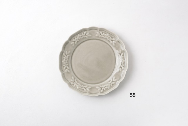 花形リムレリーフ皿６寸（B＋）58、59