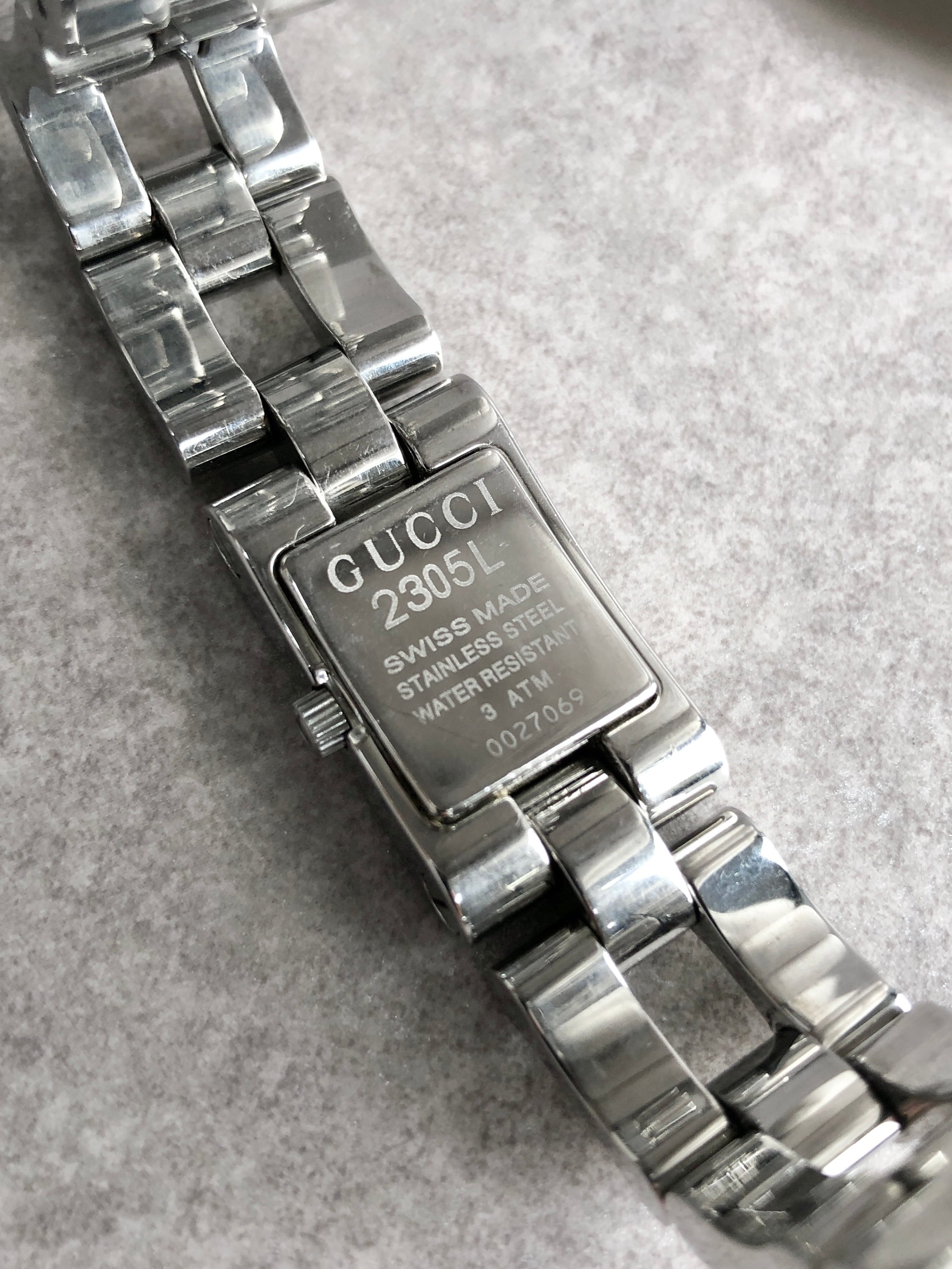 GUCCI グッチ 腕時計 シルバー スクエア ステンレススチール 2305L