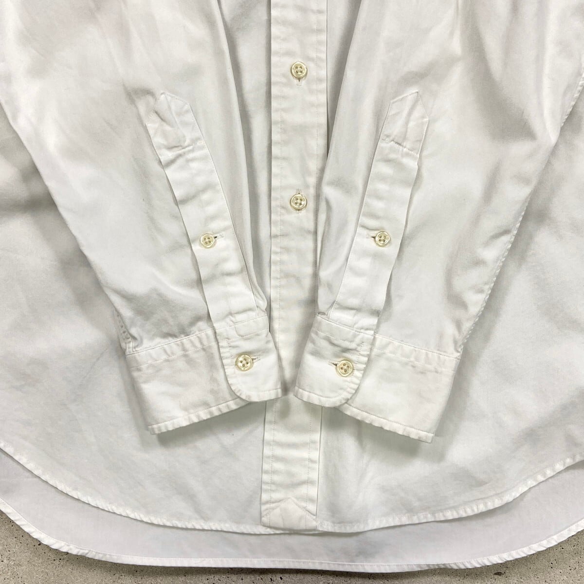v76 ラルフローレン BD長袖シャツ BLAKE 刺繍ロゴ ストライプ XXL相当