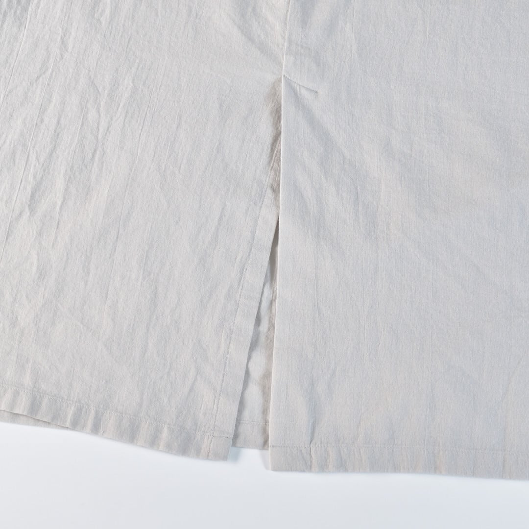 evam eva エヴァムエヴァ コットンローン・ワンピース cotton lawn one-piece ・グレージュ 薄く透け感のあるコットンの生地をたっぷりと使用しましたワンピースです【送料無料】