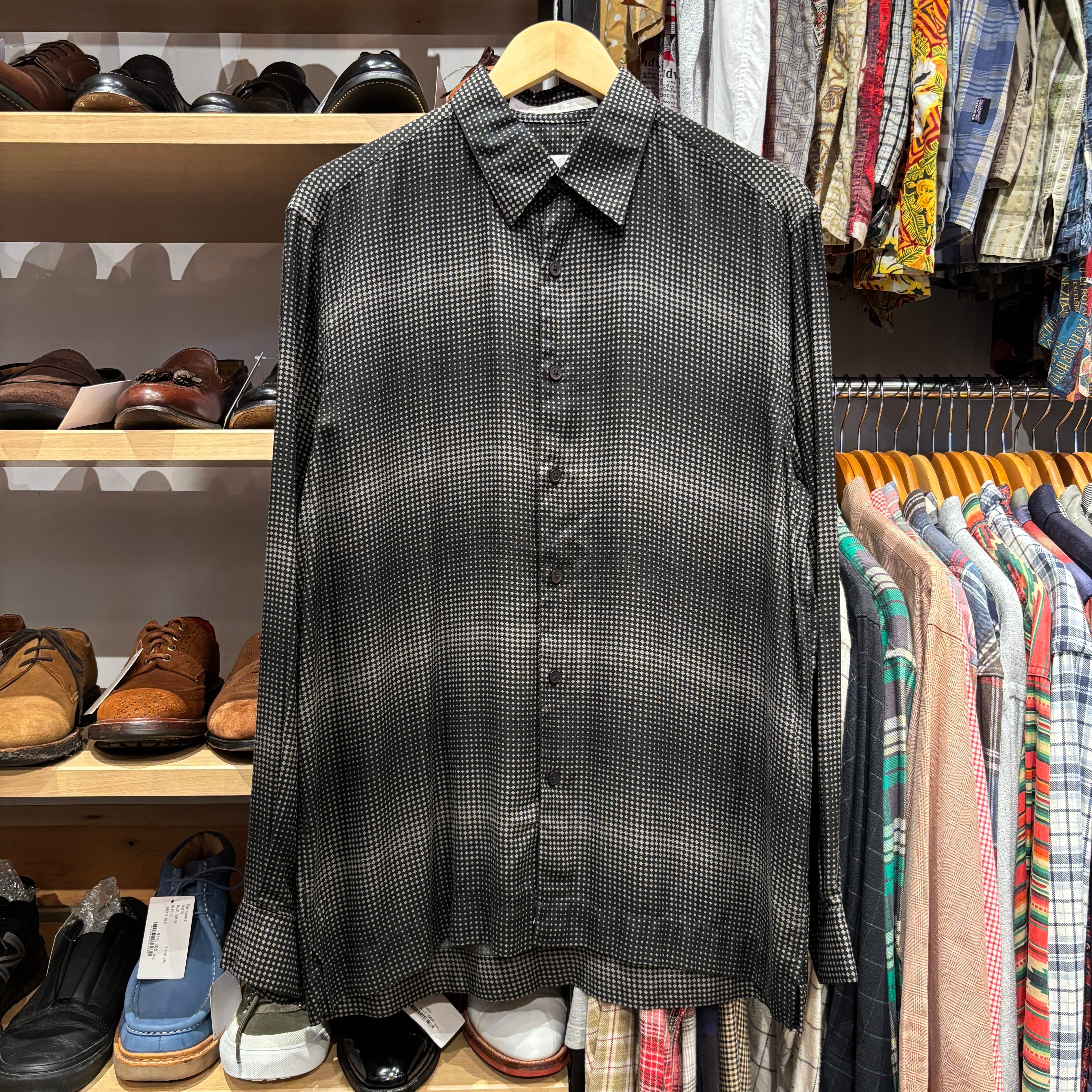 1990'S PERRY ELLIS RAYON SHIRT DOT PATTERN SIZE M | safarionline