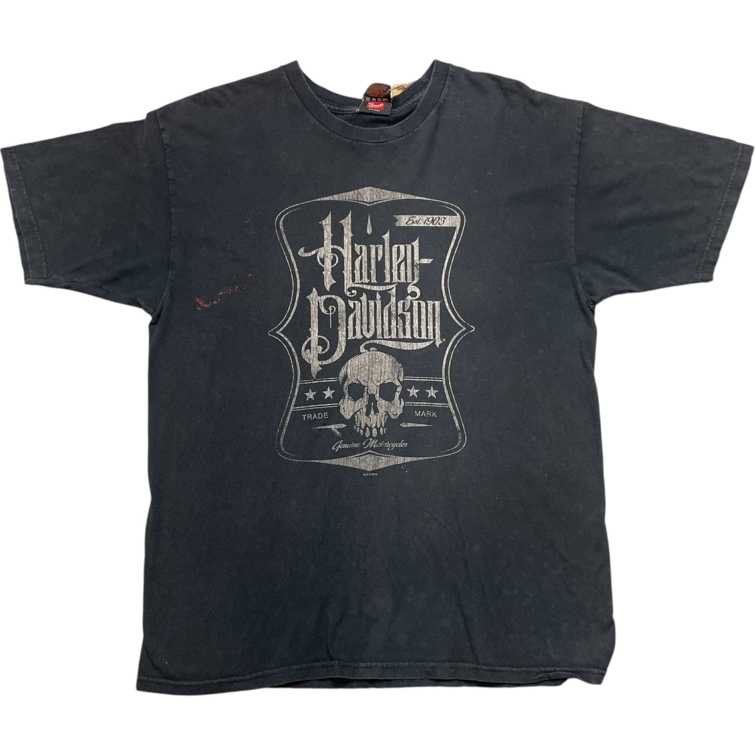 《L》Harley-Davidson ハーレーダビッドソン Tシャツ ブラック 両面プリント no.6585
