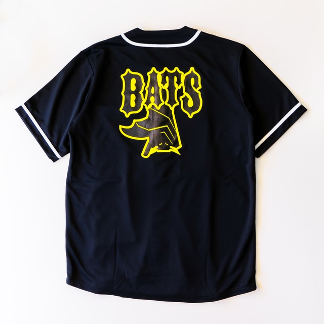 BATS _ ベースボールシャツ［ブラック × ブラック・イエロー］（BS00001-01）