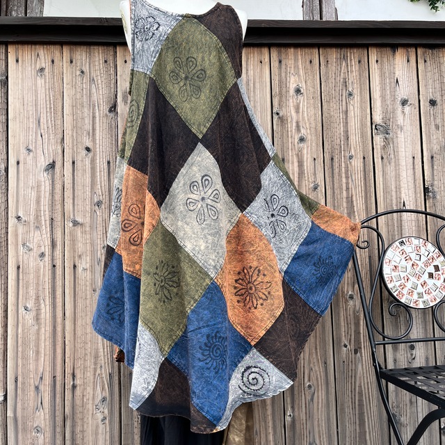 パッチワークAラインチュニック