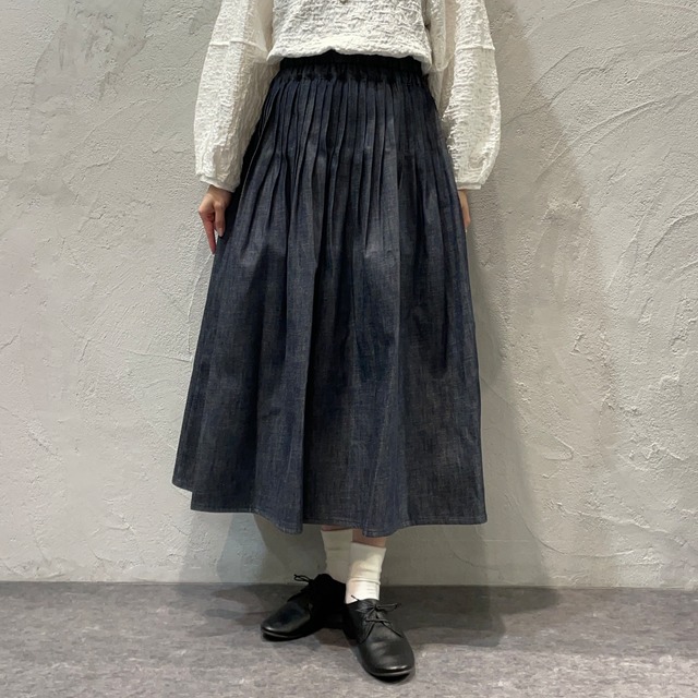 【再入荷】De bon coer/タックプリーツフレアスカート