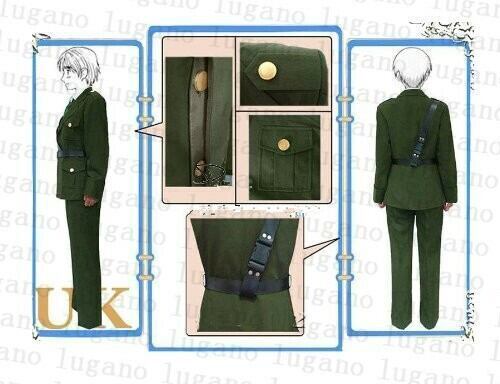 PK3163 女性M Axis powers ヘタリア☆（APH）イギリス軍服 風 コスプレ