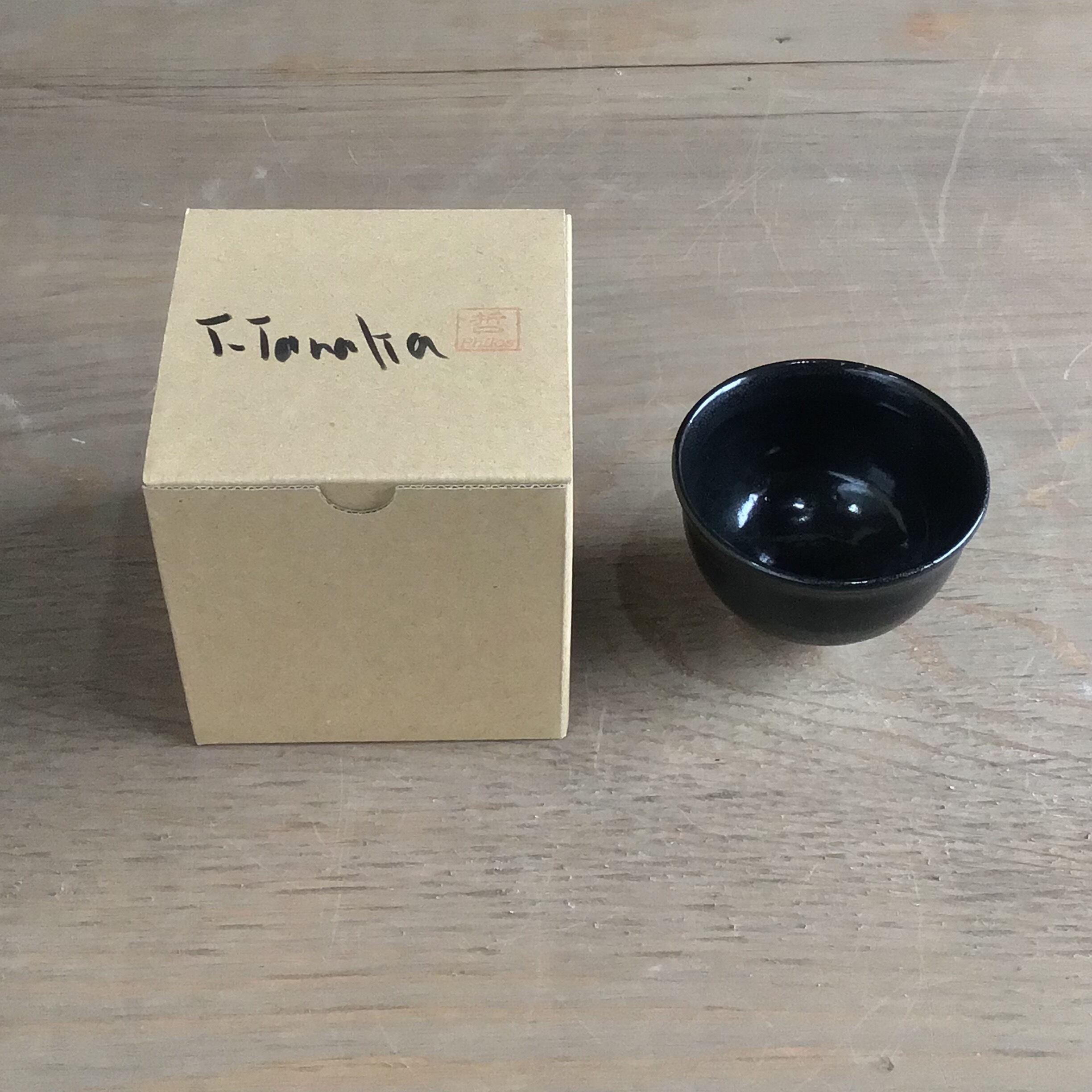 銀彩天目 盃 TENMOKU Glaze SAKE Cup with Silver Glaze | 陶芸家 田中
