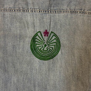 ナスングワム【Nasngwam】Indian motif Denim Shirt　XLサイズ