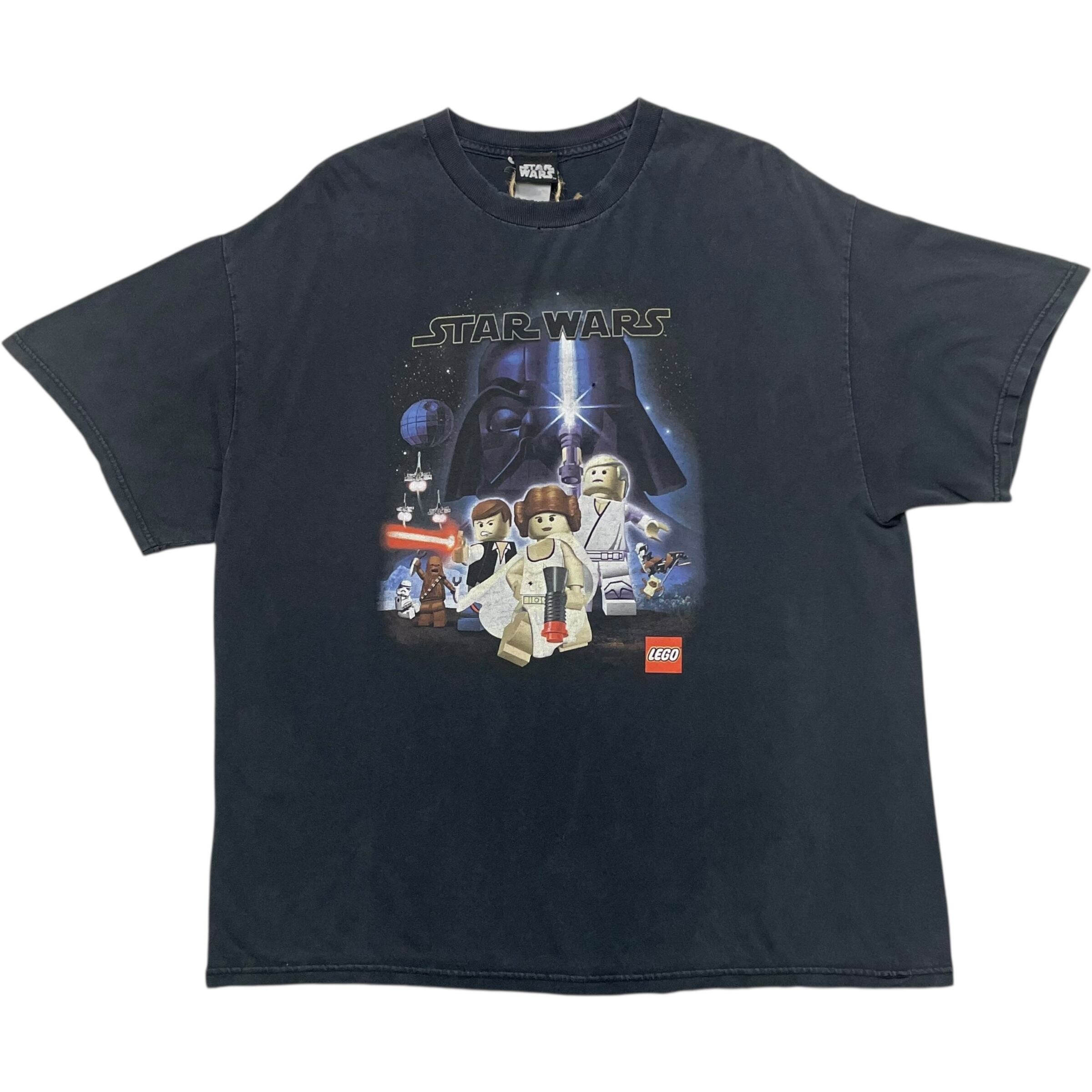 《XL》 STAR WARS スターウォーズ LEGO レゴ ムービーTシャツ プリント ブラック no.7855