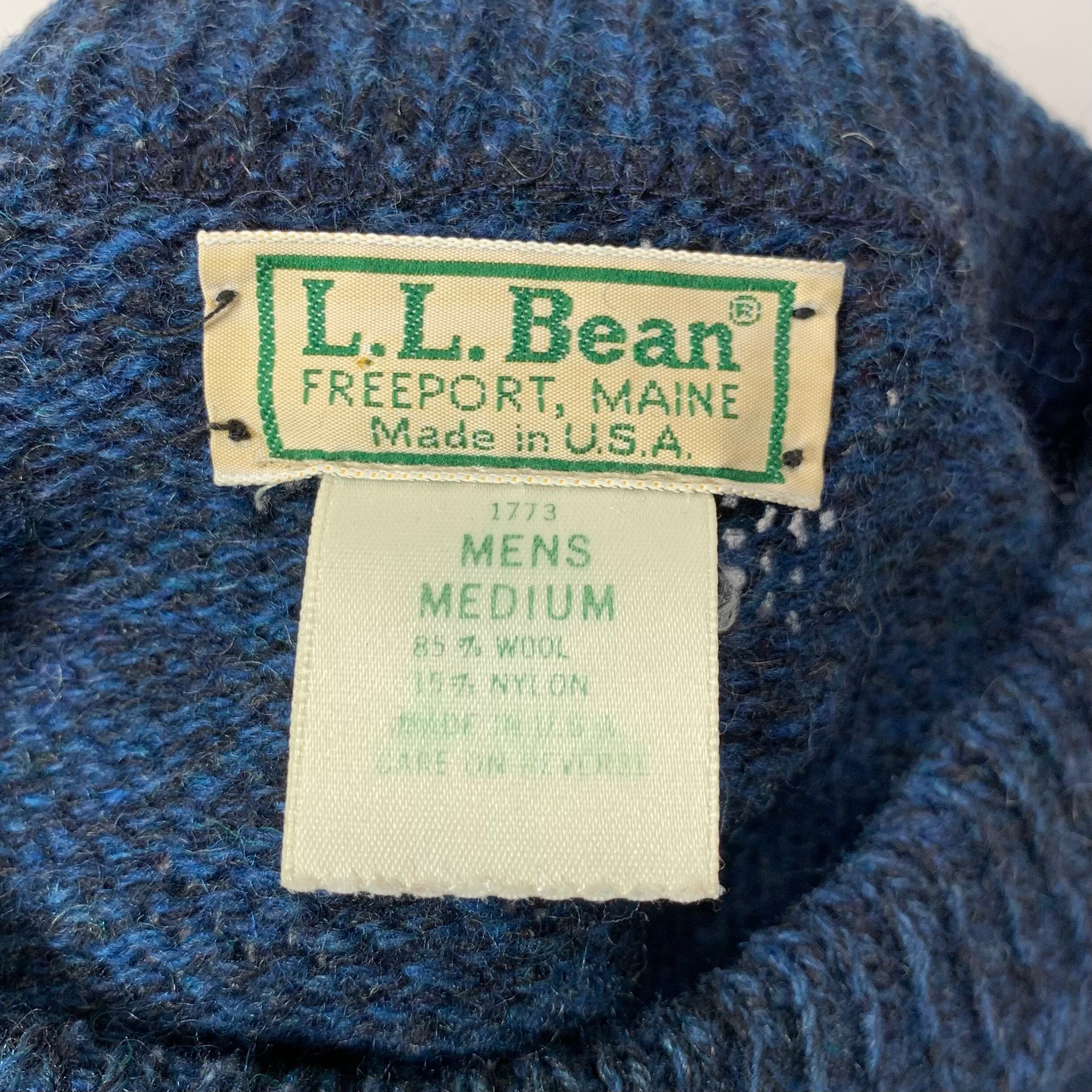 vintage old 80s 90s L.L.Bean Melange Wool Knit Melange Wool