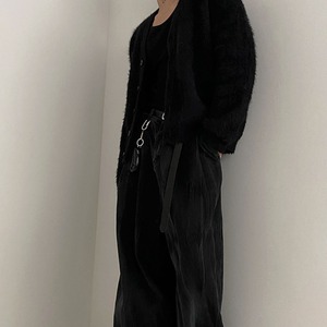 ソフトシャギーVネックニットカーディガン　MT0080389