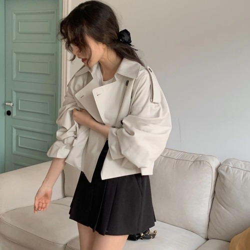 送料無料 トレンチコート レディース トレンチコートショート ショートレンチコート レディーストレンチコート ショート ショート丈 スプリングコート 春 秋 冬
