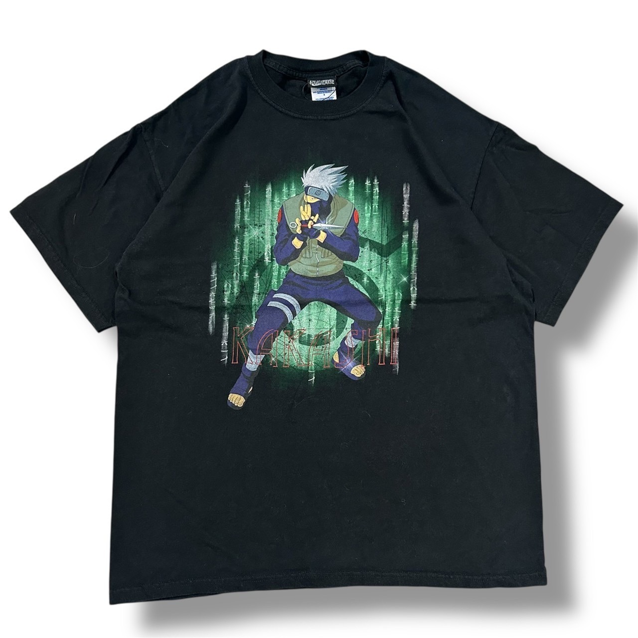 size: L 【 NARUTO KAKASI 】ナルト アニメTシャツ アニメ カカシ 我愛 