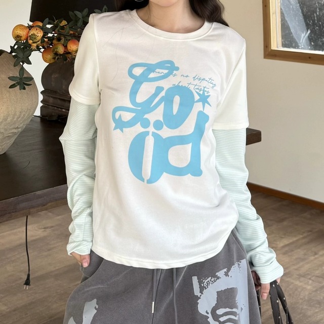 ヒッコリーダメージライクフリンジデザインシャツ 2col R02636
