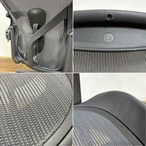【2025年製】Herman Miller Aeron chair ハーマンミラー アーロンチェア リマスタード Bサイズ フル機能 グラファイト ポスチャーフィット オフィスチェア ALPG1 G1 G1 BB BK【中古】【YCサイズ】