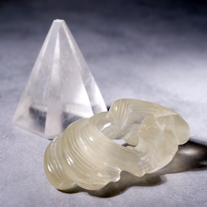 シトリン / 水晶 クリアクォーツ 【九尾狐】/ 彫刻