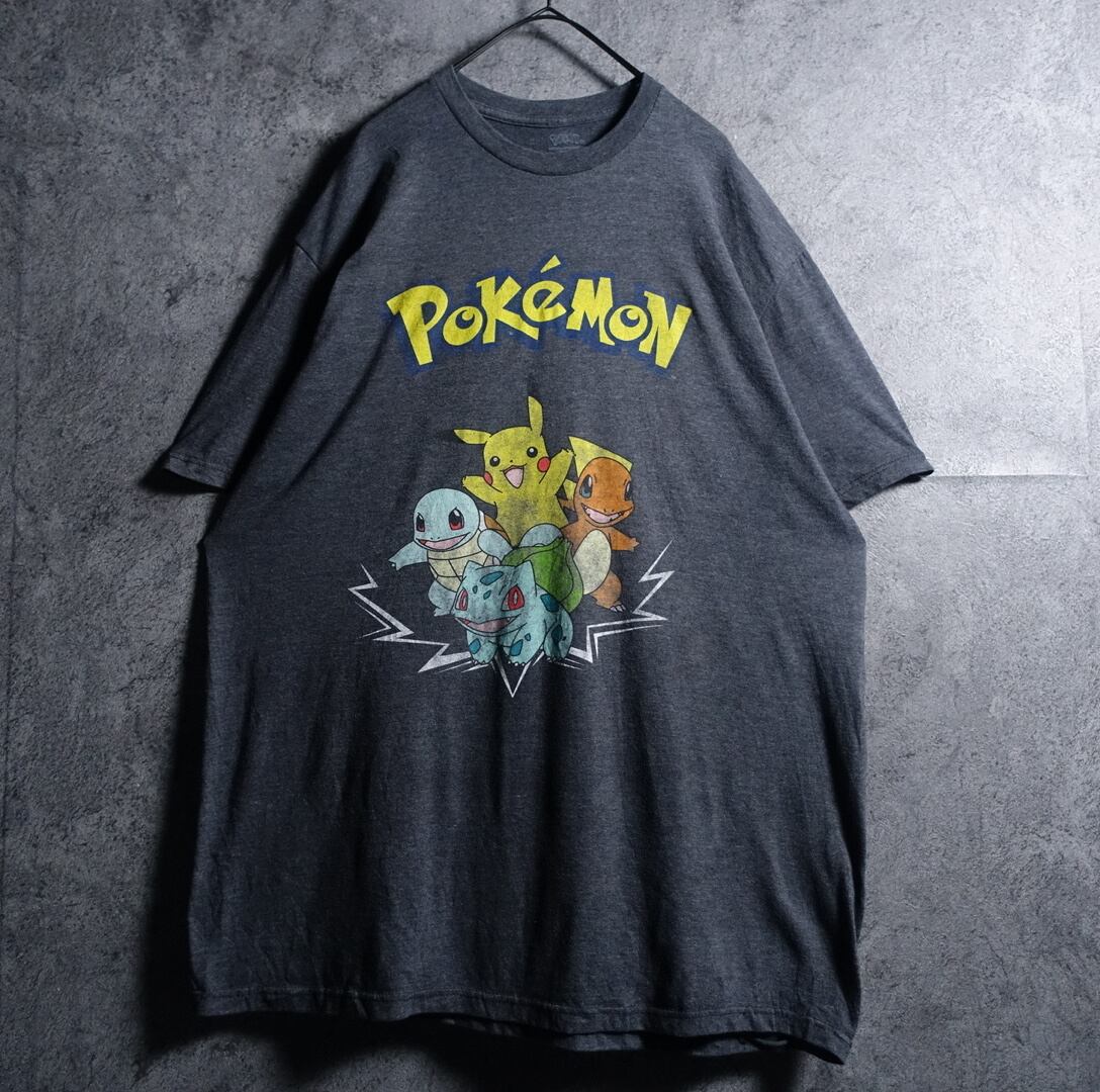 "Pokemon" Grey Starter Pokemon Print T-Shirt