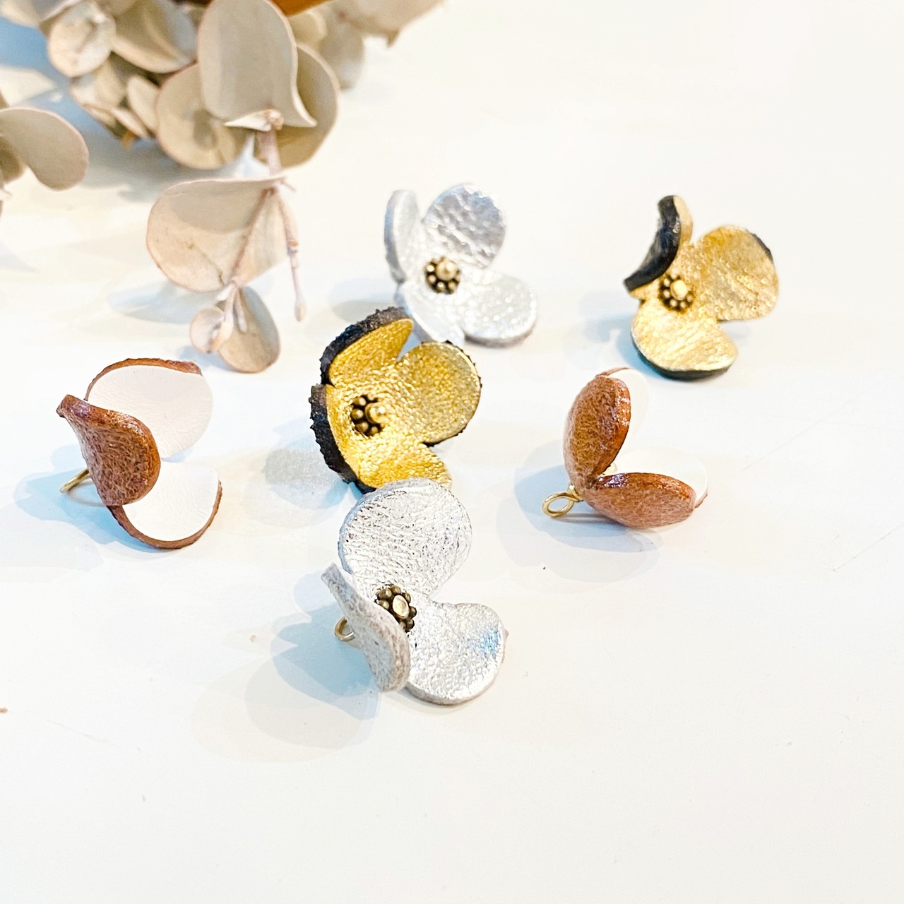 【再販アウトレット】3Dアソートセット ピン加工タイプ(ホワイトゴールドシルバー)6個入 - 3