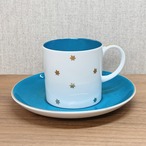 スージークーパー スター カップ&ソーサー(ブルー) イギリス製 ヴィンテージ susie cooper