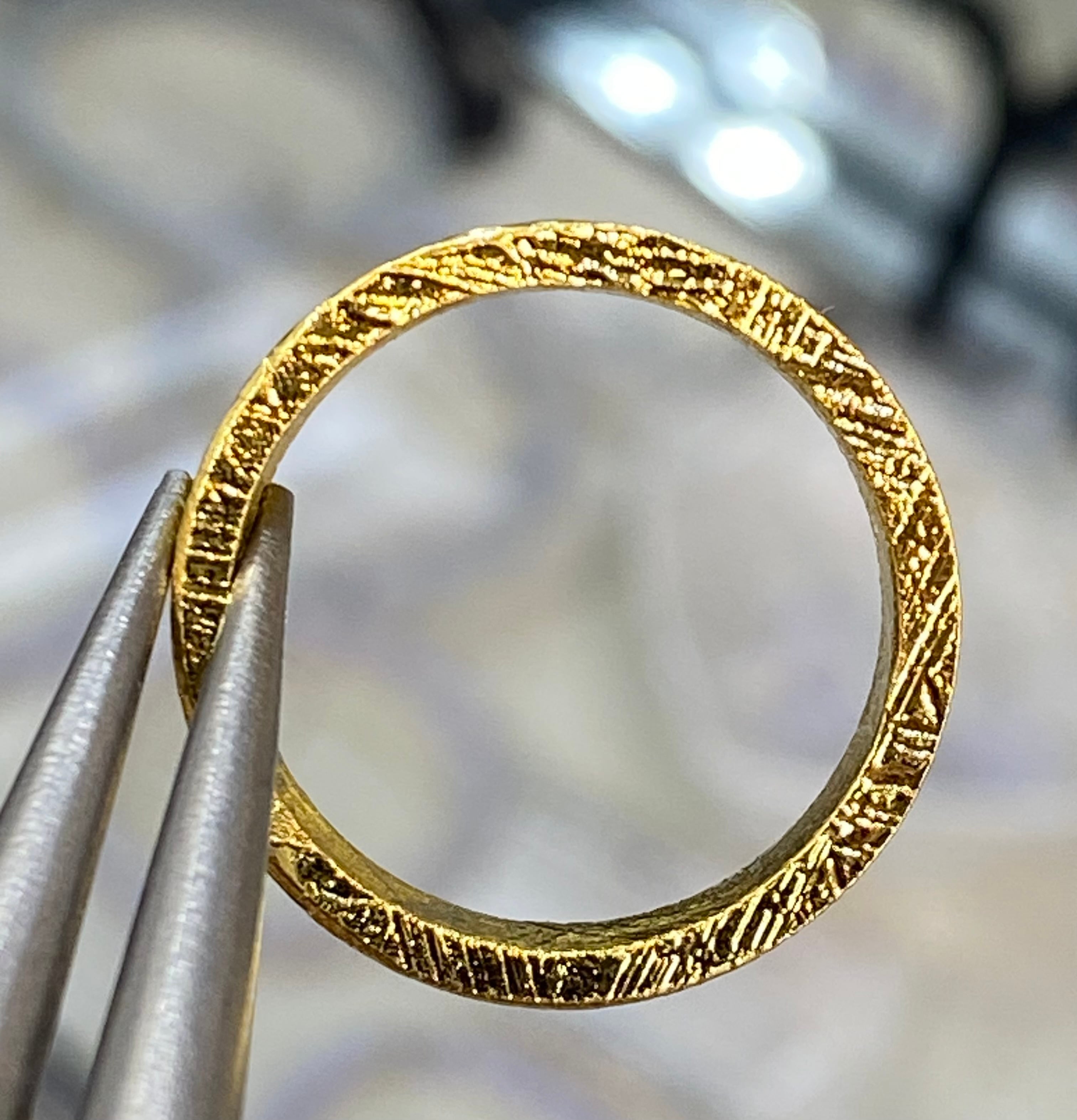 アルタイ隕石 メテオライト リング　くりぬき　指輪　鉄隕石｜内径約1.9CM 特選！天然ギベオンくりぬきリング16号 ギベオン指輪 鉄隕石 メテオ