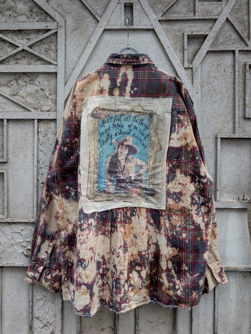 "GRUNGE" reworked flannel shirt