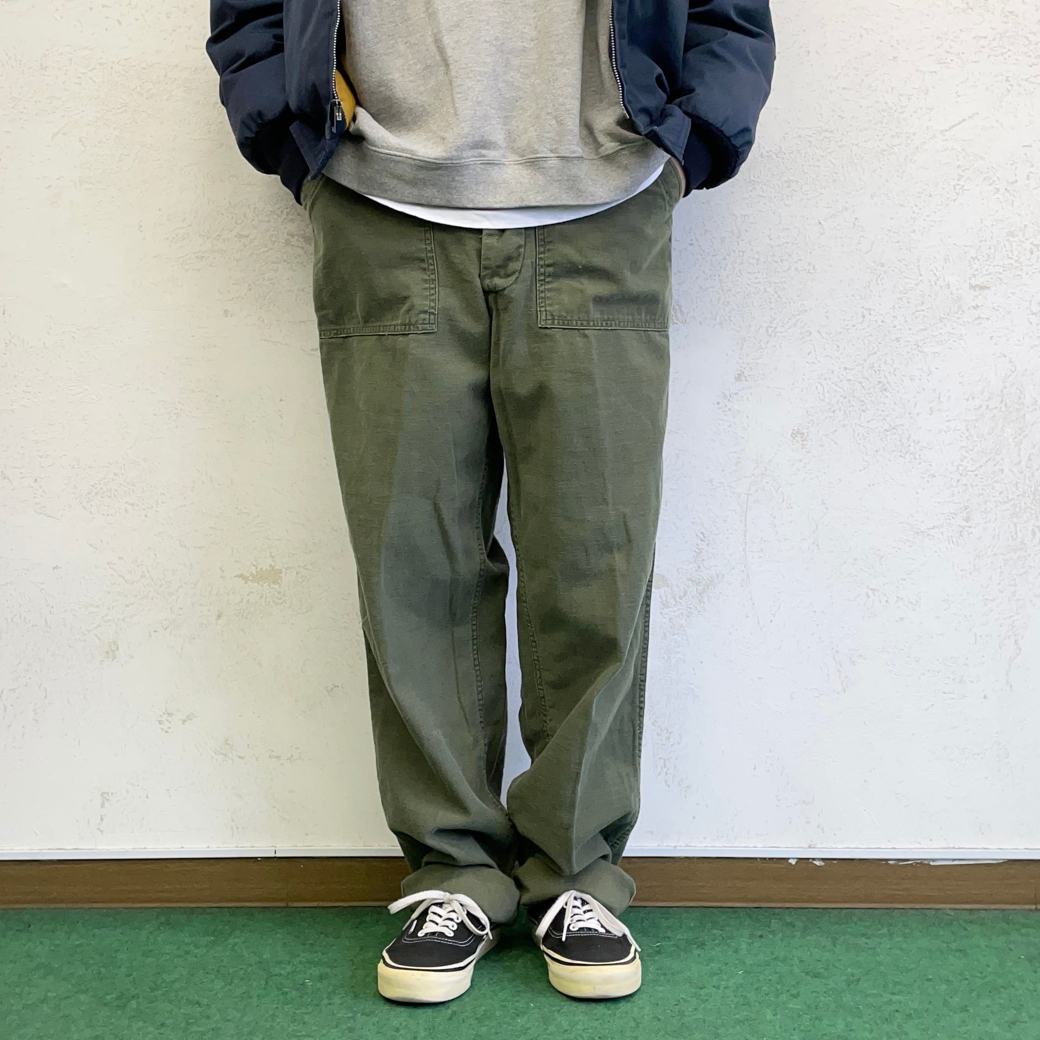 73'y U.S.Military OG-107 baker pants size/W34L35 ミリタリー