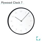 KATOMOKU plywood clock 7 km-71B ブラック 掛け時計