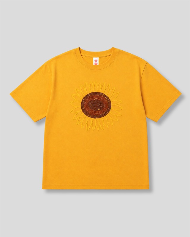 CC "SUNFLOWER" HAND EMBROIDERY S/S TEE  YELLOW