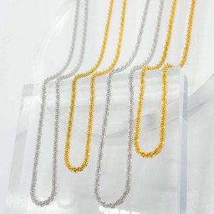 -2COLOR- light stone rope necklace