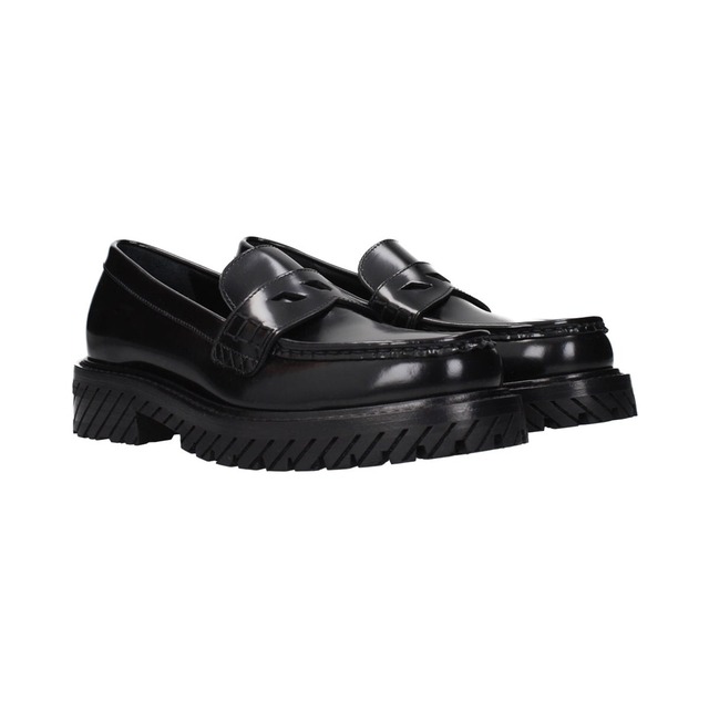OFF-WHITE オフホワイト レディース ローファー レザー ブラック