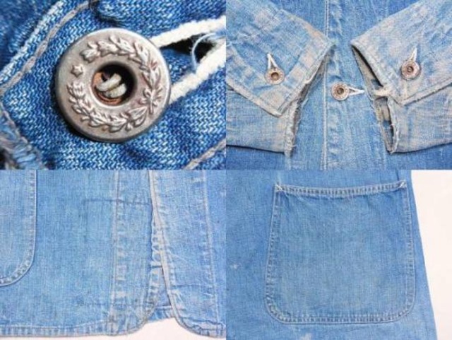 1940's WW2 月桂樹ボタンデニムカバーオール 実寸(38) | MAGNOLIA WEBSTORE