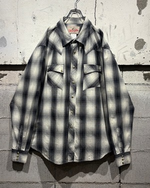 【Caka otto】  “Wrangler”Monotone Ombre Check Western Shirt