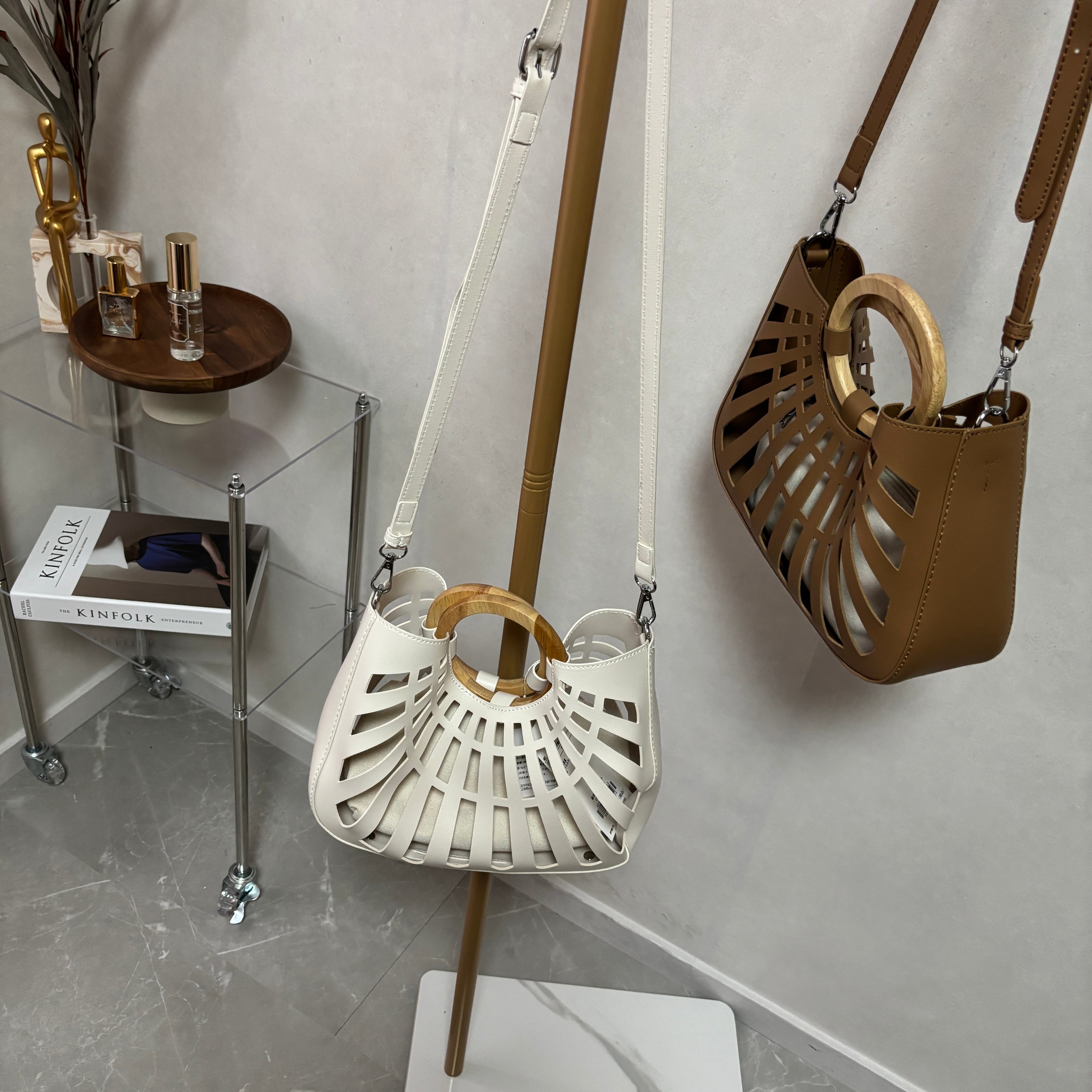 pouch in 2way mesh bamboo bag