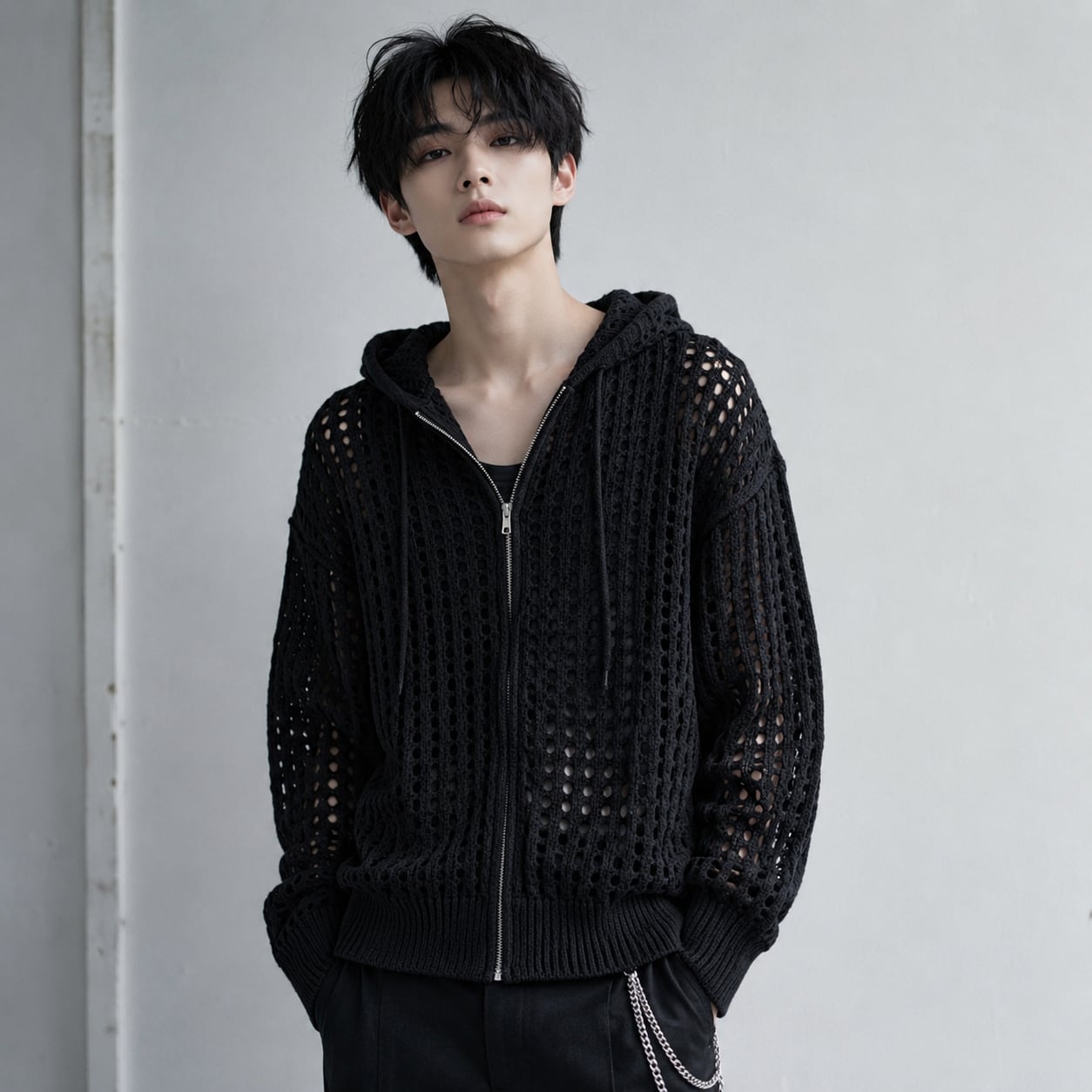 Mesh Zip Hoodie 0000