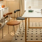 チェア イス 椅子 北欧モダン 背もたれ 軽量 高級感 クリームスタイル ダイニング 寝室 リビング 一人暮らし デスクチェア ミニマリスト ブラック ホワイト ブラウン オフホワイト