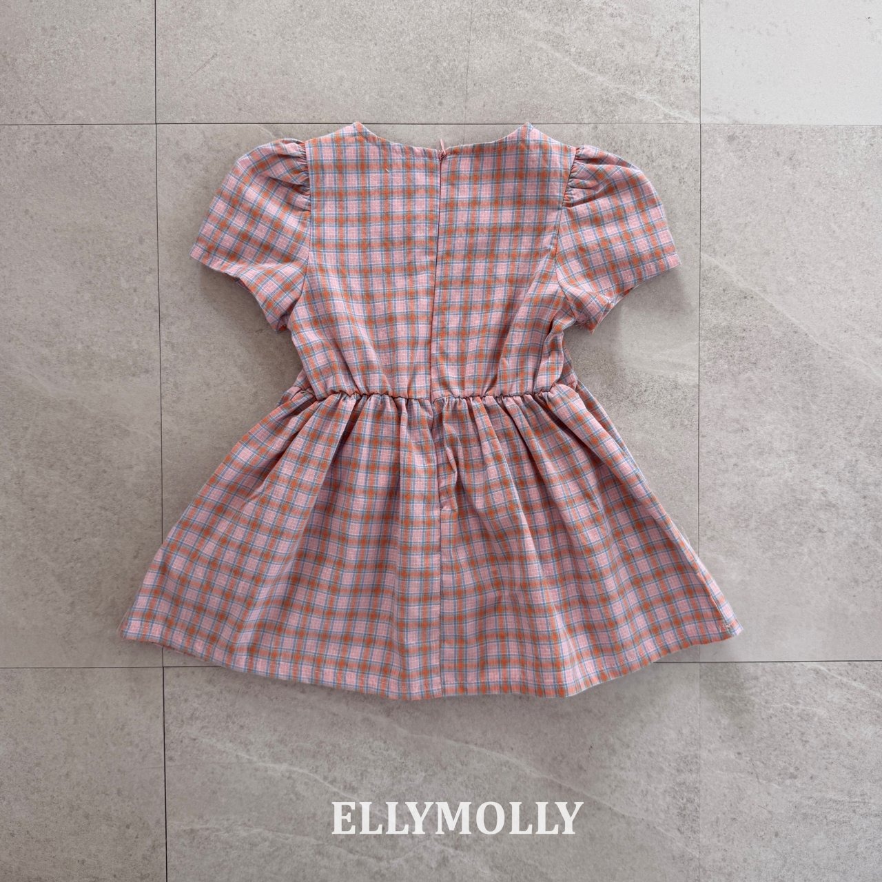 [ELLYMOLLY] Mellow Check Dress +fee3 / [엘리몰리] 멜로우체크원피스
