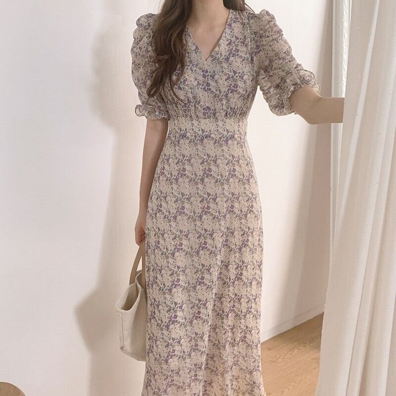 フローラルロングワンピース 762 Mimirie フローラルロングワンピース 762 Mimirie