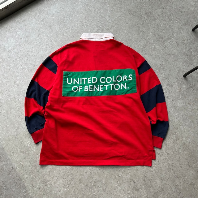 90s UNITED COLORS OF BENETTON L/S rugger shirt【仙台店】