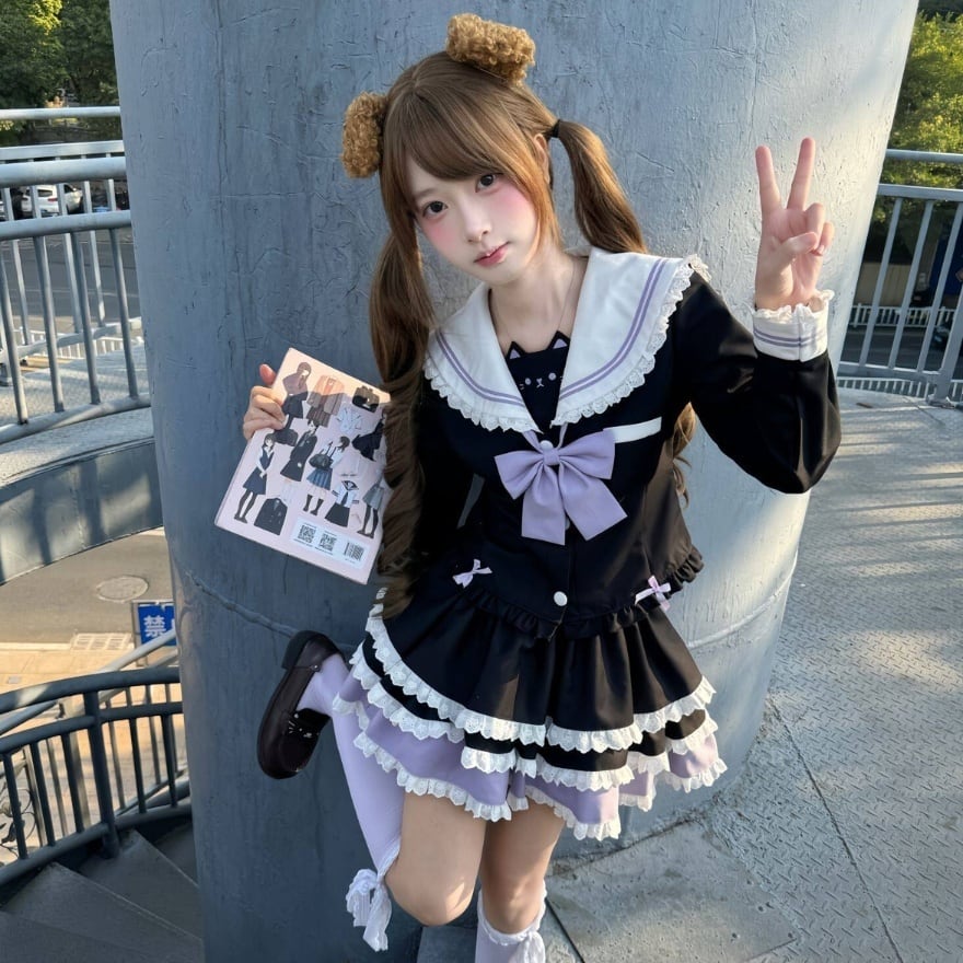 フリルトップス黒ラムネソーダ様 フリルトップス黒ラムネソーダ様 フリルトップス黒ラムネソーダ様