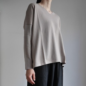 cotton v neck pullover コットンＶネックプルオーバー　evam eva