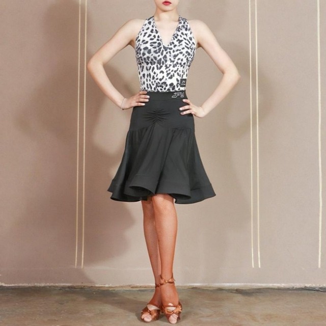 ハイウエスト センターギャザー ラテンスカート 1col　D00165